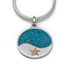 Schmuck Dur schmuck | Anhanger "Welle/Seestern" Steinsand Blau/Strandsand