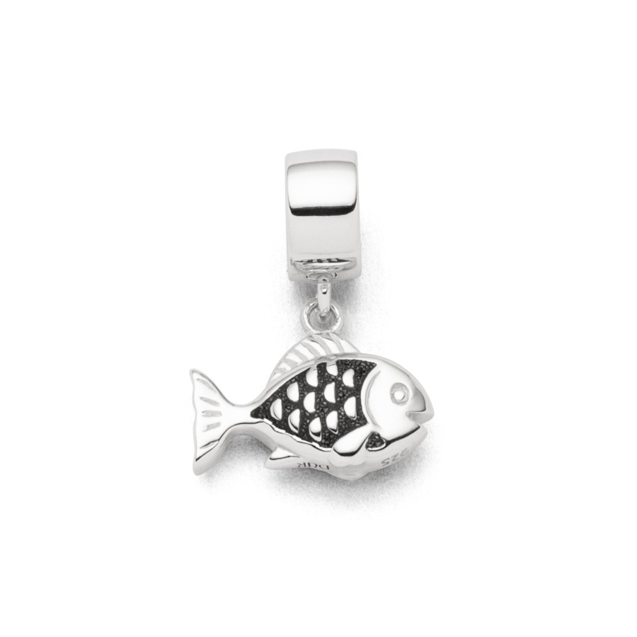 Schmuck Dur schmuck | Charm "Fisch" Lavasand