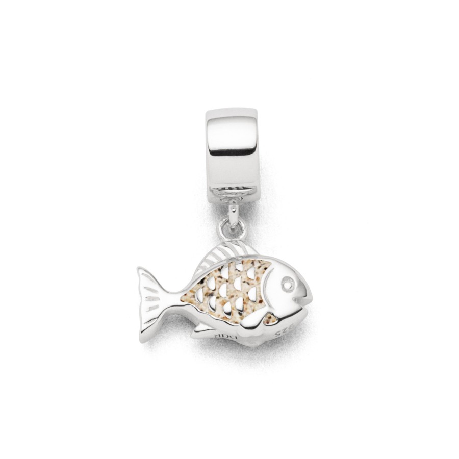 Schmuck Dur schmuck | Charm "Fisch" Strandsand