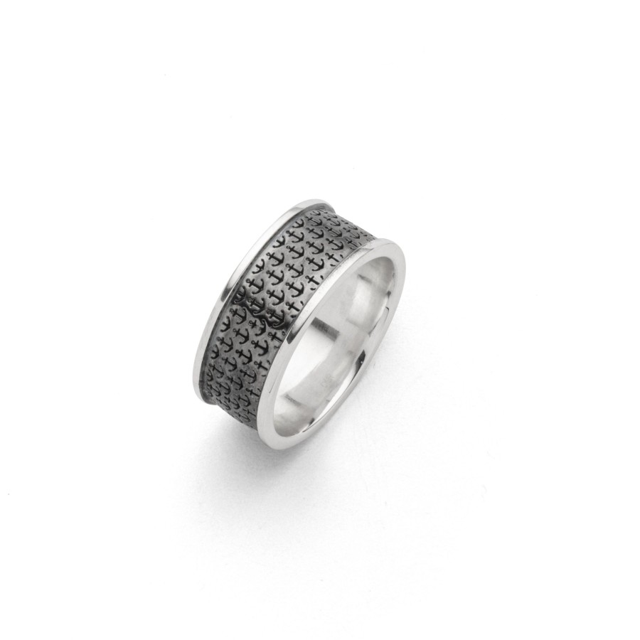 Schmuck Dur schmuck | Ring "Ankerplatz" 9 Mm Oxidiert