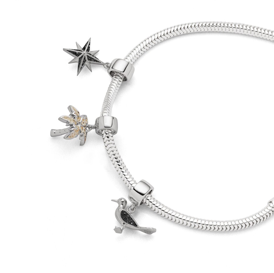 Schmuck Dur schmuck | Charm "Kompassrose" Lavasand