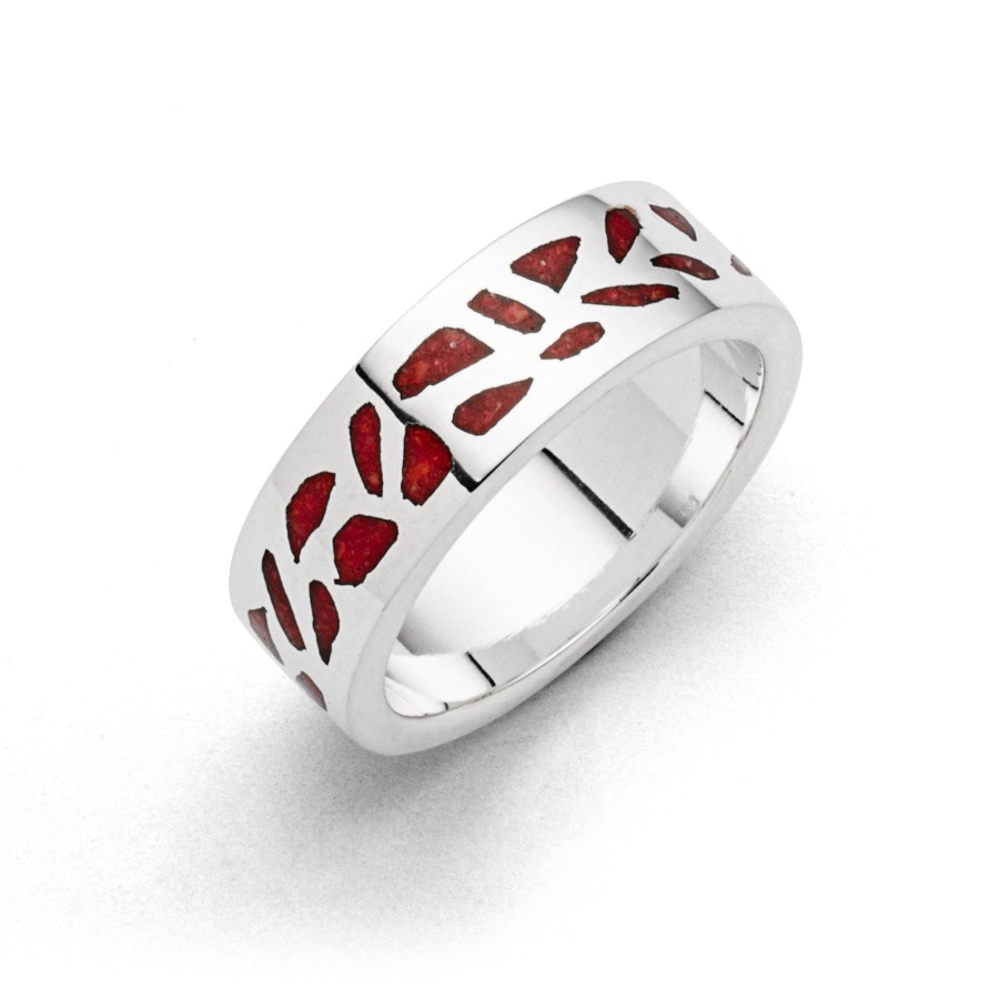 Schmuck Dur schmuck | Ring "Wandel" Mosaik Koralle