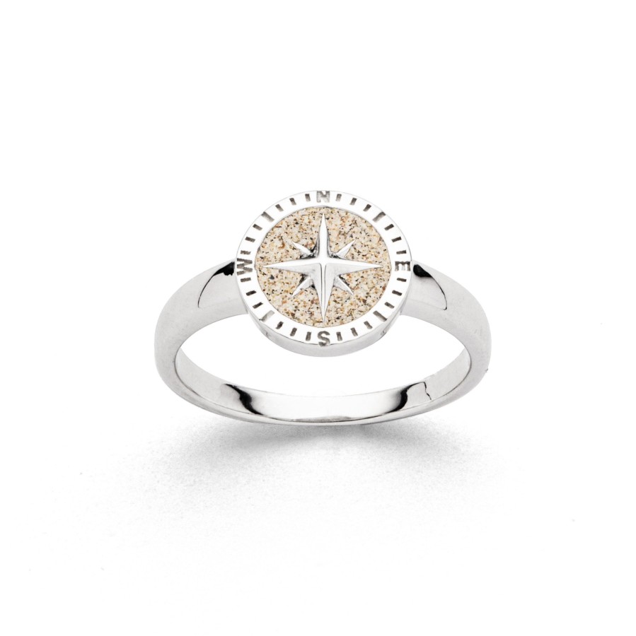 Schmuck Dur schmuck | Ring "Kompassrose 2.0" Strandsand