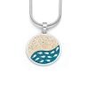 Schmuck Dur schmuck | Anhanger "Fischschwarm" Strandsand/Steinsand Blau