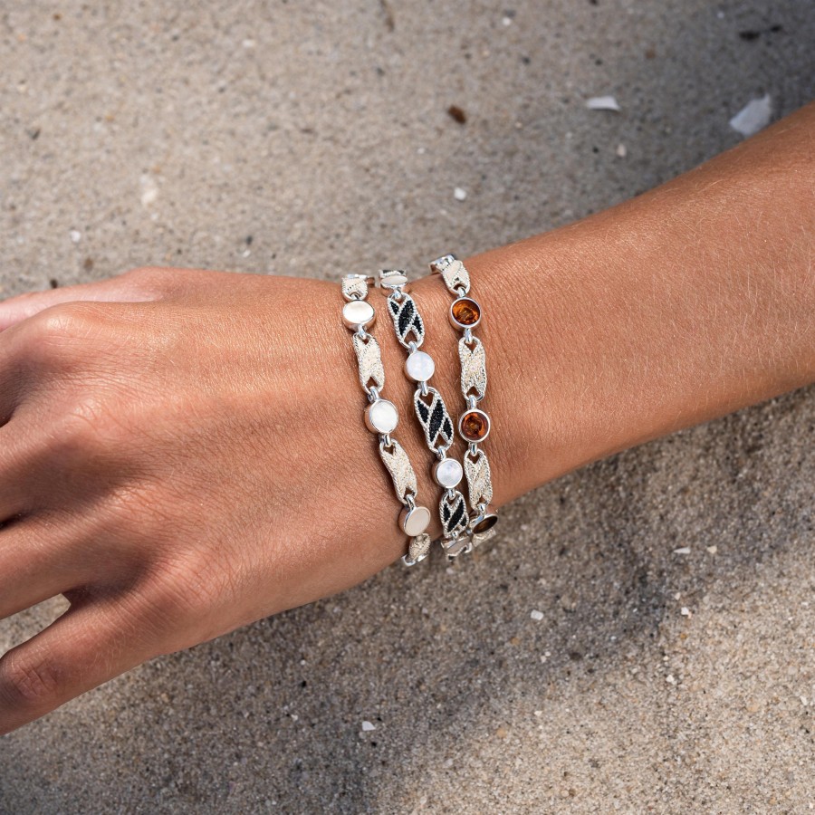 Schmuck Dur schmuck | Armband "Eleganza" Strandsand/Perlmutt