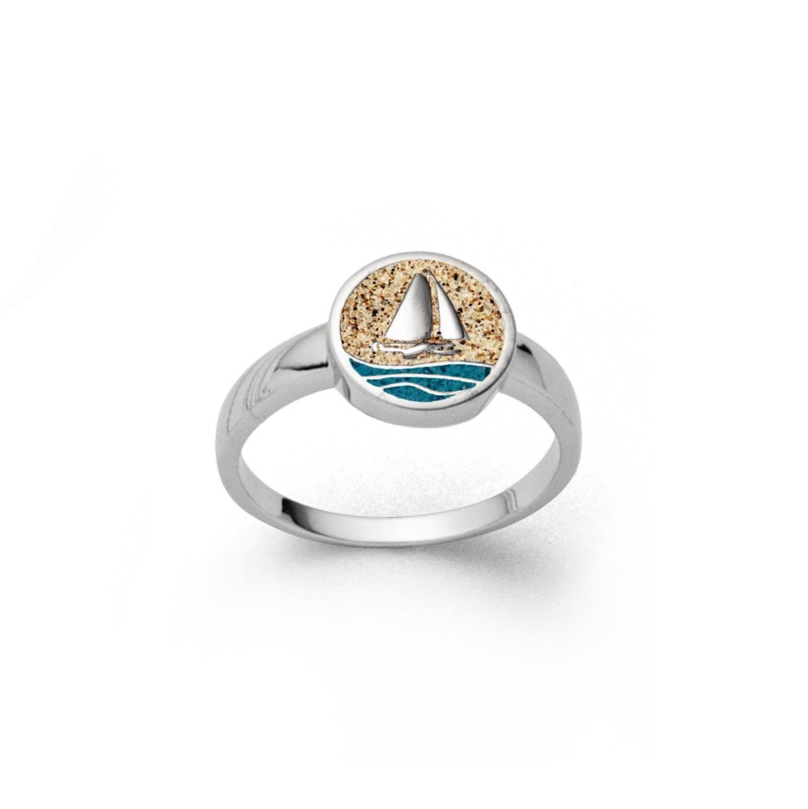 Schmuck Dur schmuck | Ring "Ahoi" Strandsand/Bl. Steinsand