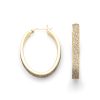 Schmuck Dur schmuck | Creole "Oval 36,8Mm" Strandsand Vergoldet