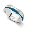 Schmuck Dur schmuck | Ring "Strandwellen" Steinsand Blau