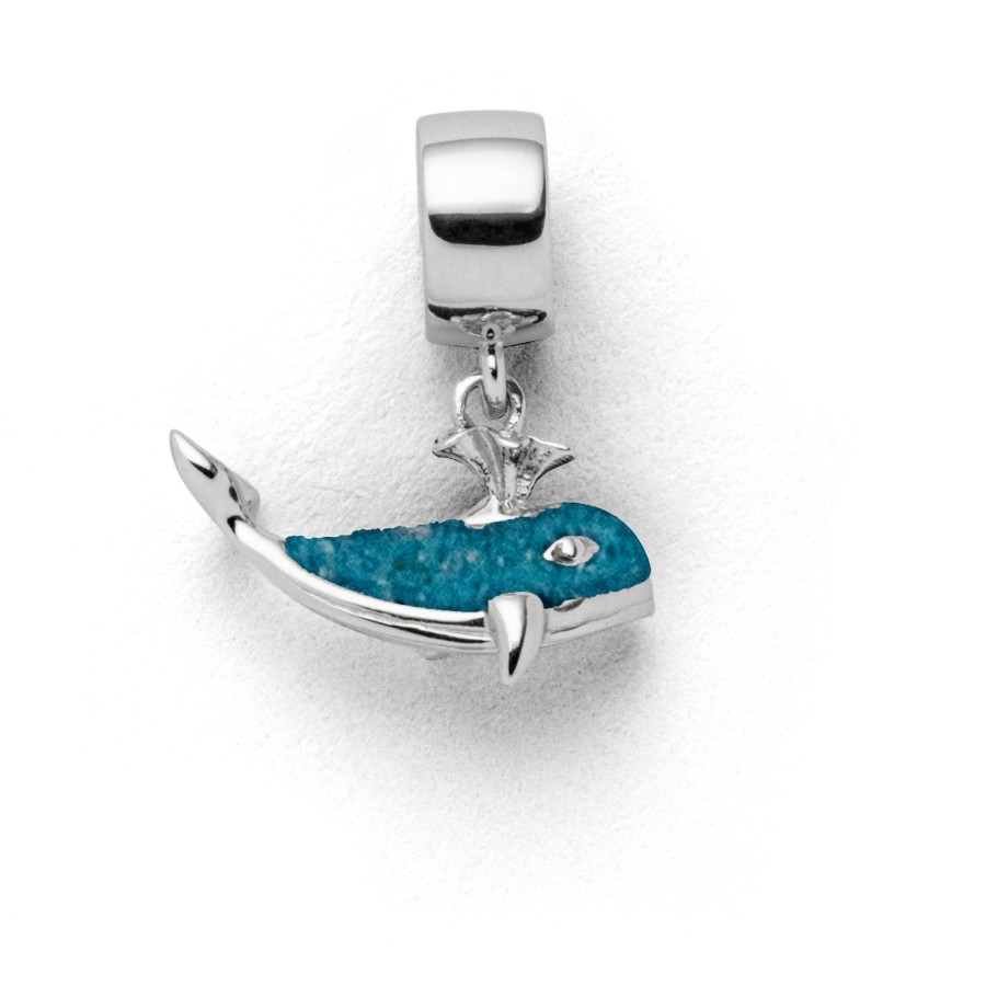 Schmuck Dur schmuck | Charm "Walfisch" Blauer Steinsand