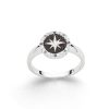 Schmuck Dur schmuck | Ring "Kompassrose 2.0" Zirkonia Und Lavasand