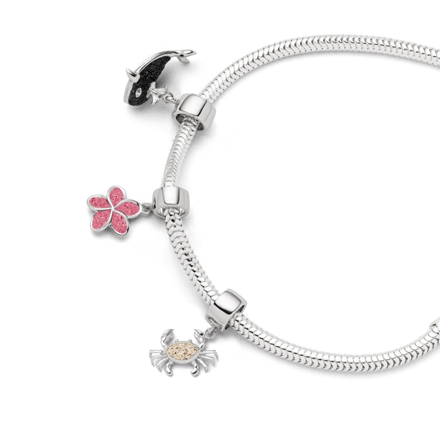 Schmuck Dur schmuck | Charm "Plumeria Blute" Steinsand Rosa