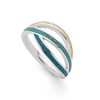 Schmuck Dur schmuck | Ring "Ocean Stream" Strandsand/Blauer Steinsand