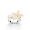 Schmuck Dur schmuck | Ring "Sandseestern/Perle" Strandsand