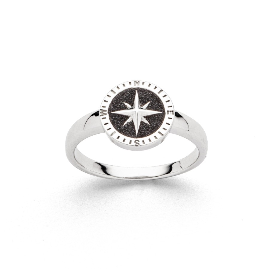 Schmuck Dur schmuck | Ring "Kompassrose 2.0" Lavasand